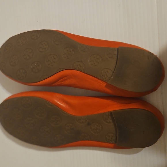 Tory Burch Reva Orange Ballet Flats Sz 8,5 - Picture 10 of 13